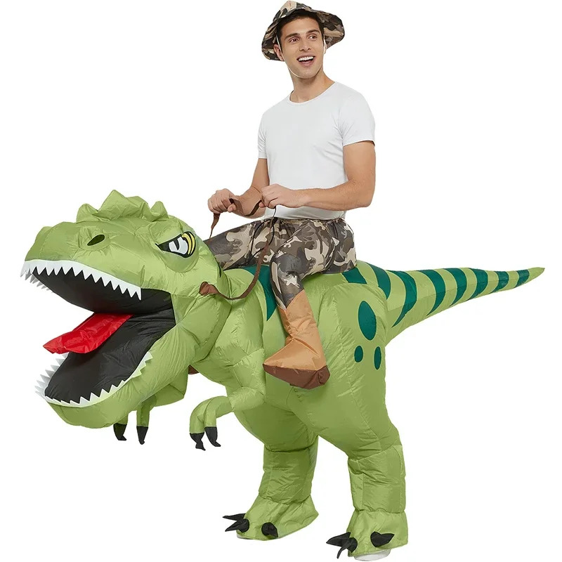 Inflatable Dinosaur Costume Adult - Kostum Dinosaurus Halloween Tiup Dewasa Kostum