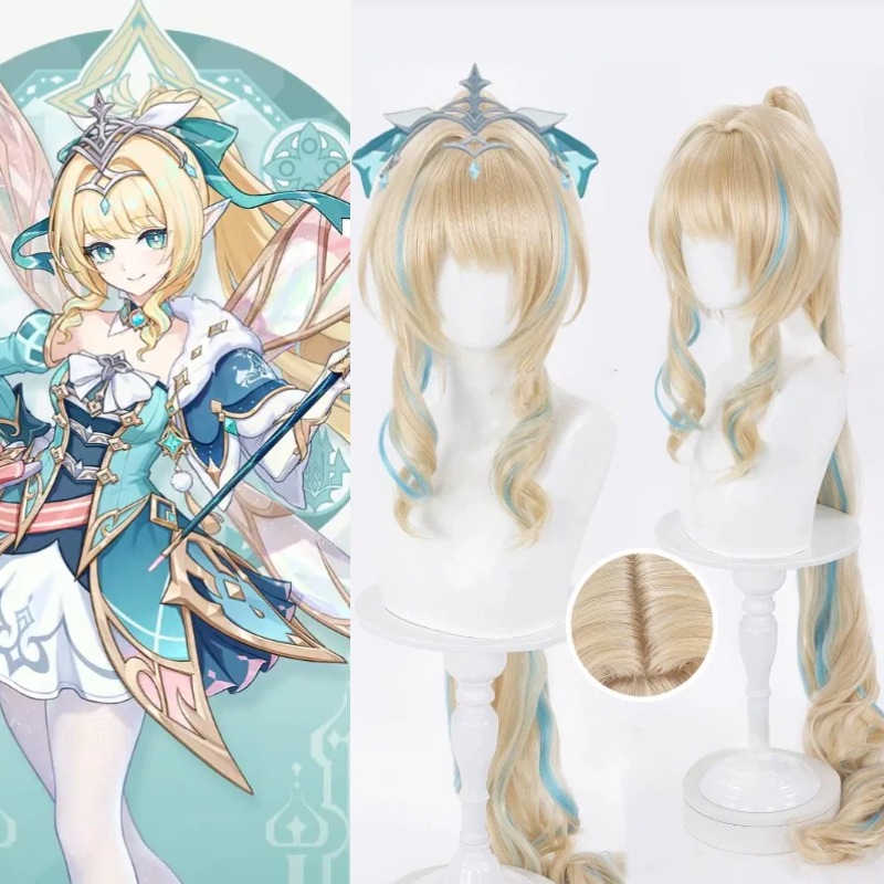Anime Cosplay Wig Heat Resistant - Wig Cosplay Game Genshin Impact Vesna
