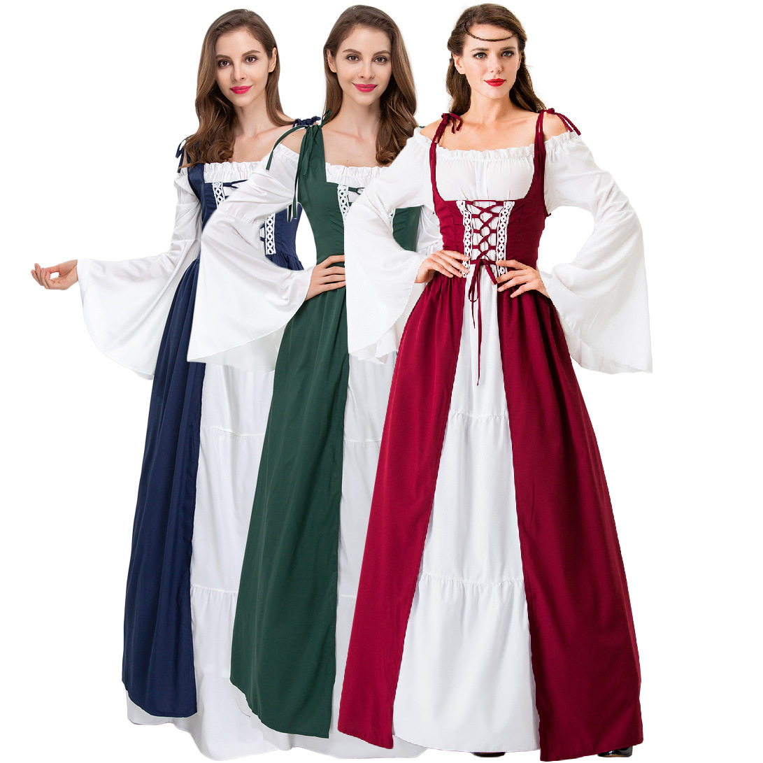 Medieval Renaissance Dress Women - Gaun Putri Abad Pertengahan Kostum Gaun