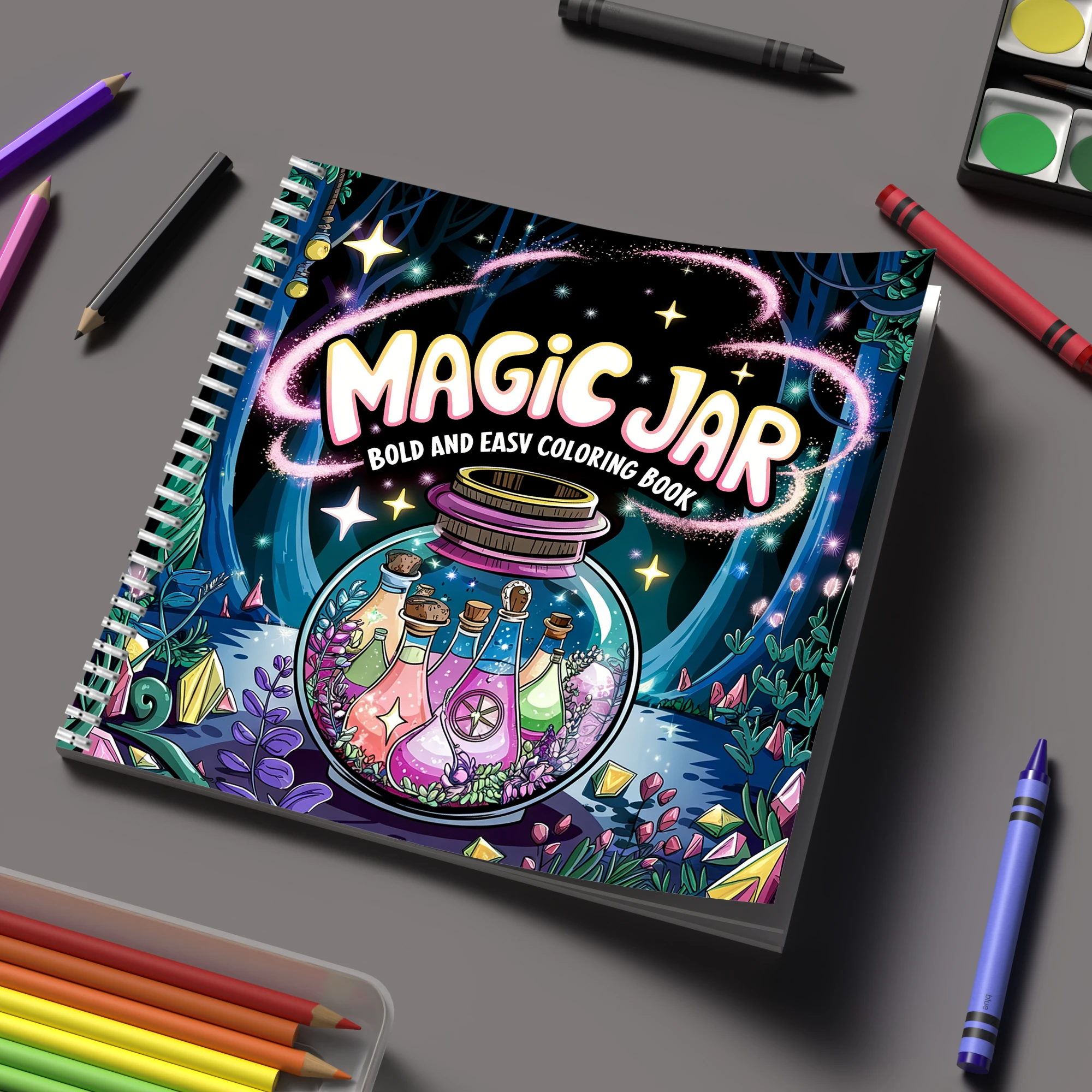 Party Supplies - Buku Mewarnai Magic Jar untuk Buku