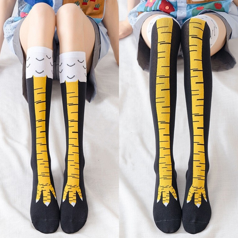 Funny Chicken Leg Socks - Stoking Kaki Ayam Lucu Stoking Panjang