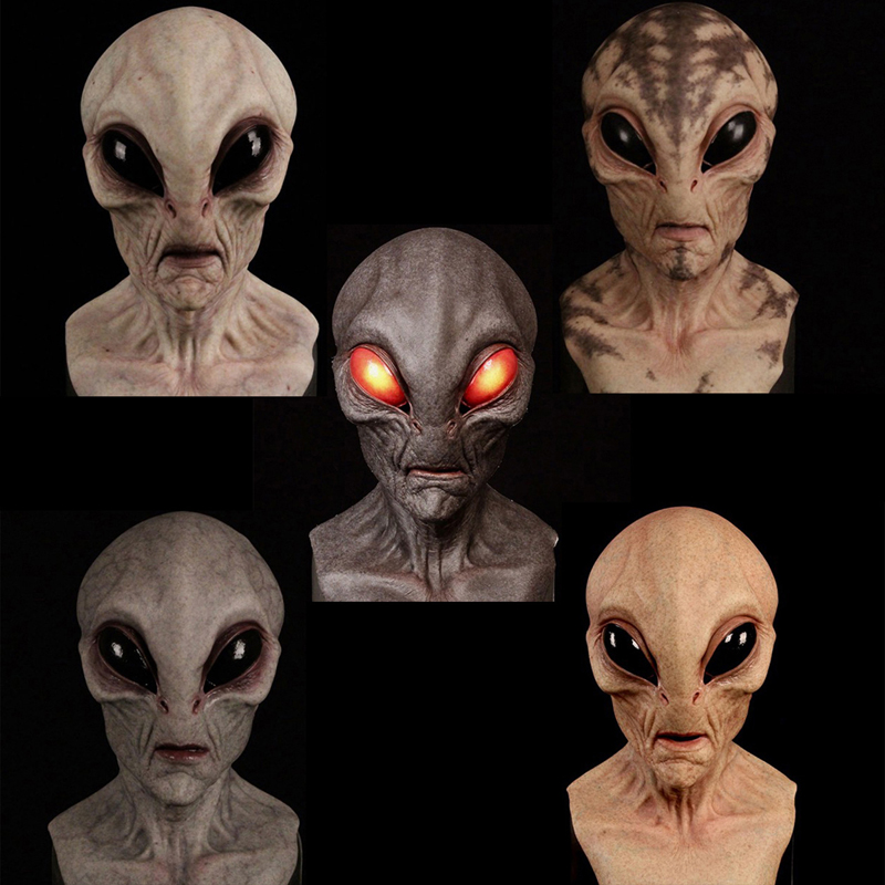 Latex Alien Mask Realistic - 1 buah, Masker Alien - Masker