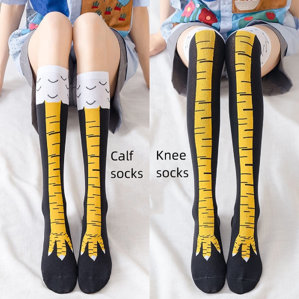 Stoking wanita setinggi paha b - Funny Chicken Leg Socks ulasan dan harga