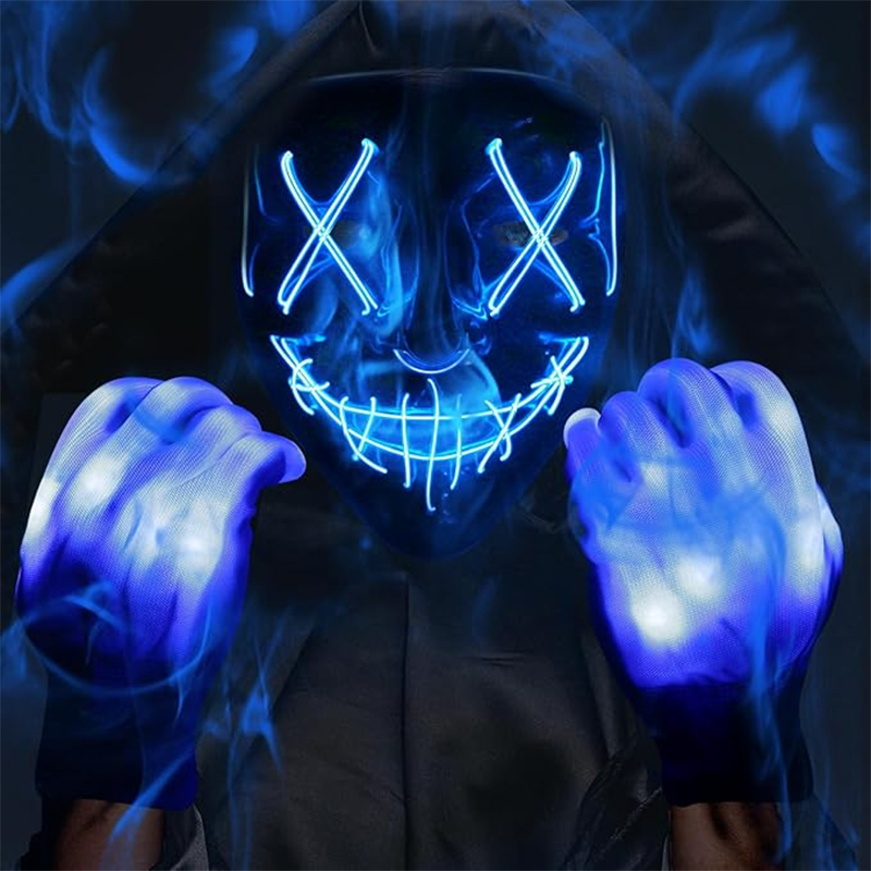 Lampu LED Halloween Masker Pem - Led Purge Mask Halloween ulasan dan harga