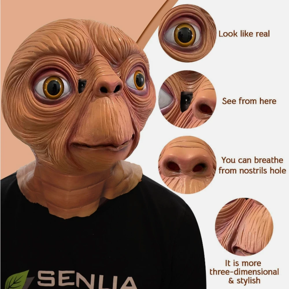 Topeng Lateks Alien ET Realist - Latex Alien Mask Realistic ulasan dan harga