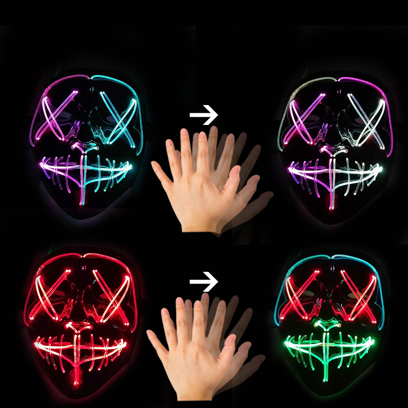 Topeng LED Kontrol Gerakan, To - Led Purge Mask Halloween ulasan dan harga