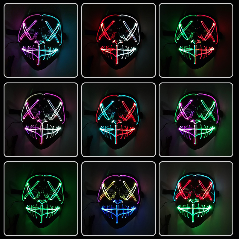 Topeng LED Kontrol Gerakan, To - Led Purge Mask Halloween ulasan dan harga