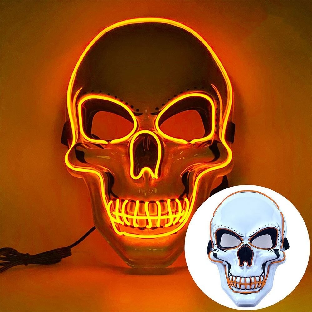 Masker Tengkorak Halloween Hor - Led Purge Mask Halloween ulasan dan harga