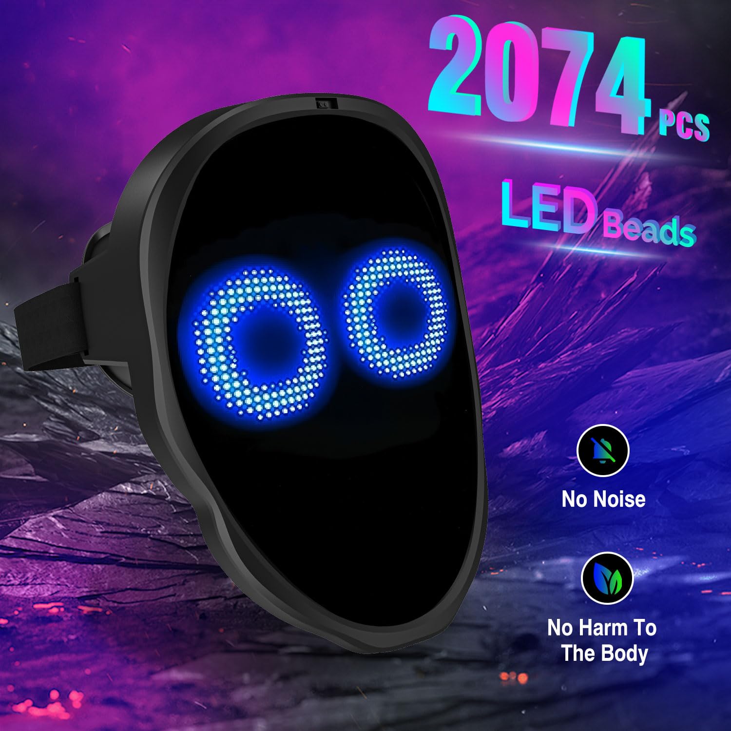 Masker Menyala LED Pesta Pengi - Led Purge Mask Halloween ulasan dan harga