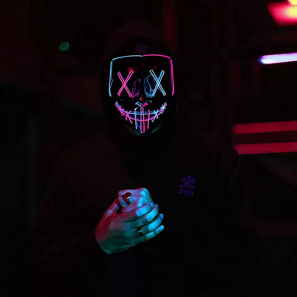 Masker Menyala LED untuk Pesta - Led Purge Mask Halloween ulasan dan harga