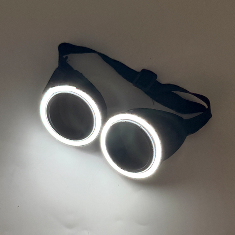Kacamata LED Berbentuk Bulat T - Glow In The Dark Party Glasses ulasan dan harga