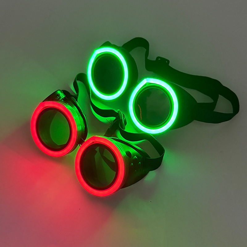 Kacamata LED Berbentuk Bulat T - Glow In The Dark Party Glasses ulasan dan harga