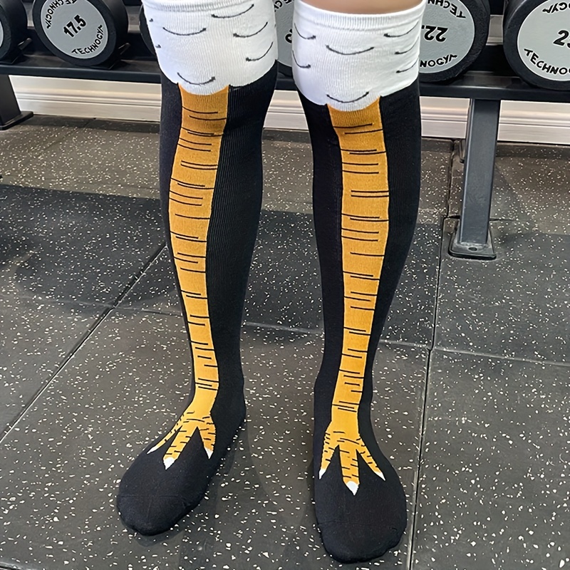 1/2 Pasang Kaus Kaki Setinggi  - Funny Chicken Leg Socks ulasan dan harga