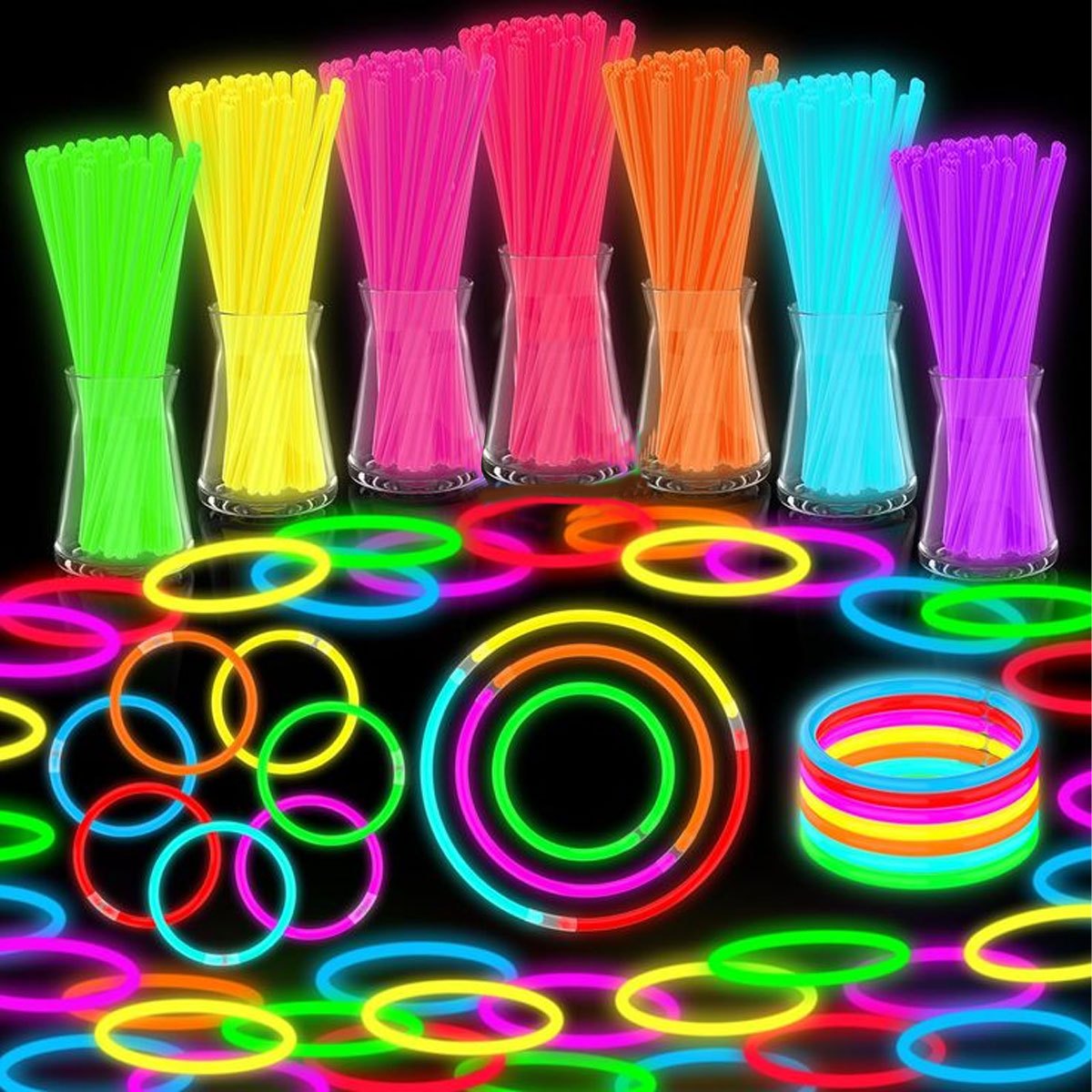 15/35 Buah Set Tongkat Cahaya  - Glow In The Dark Party Glasses ulasan dan harga