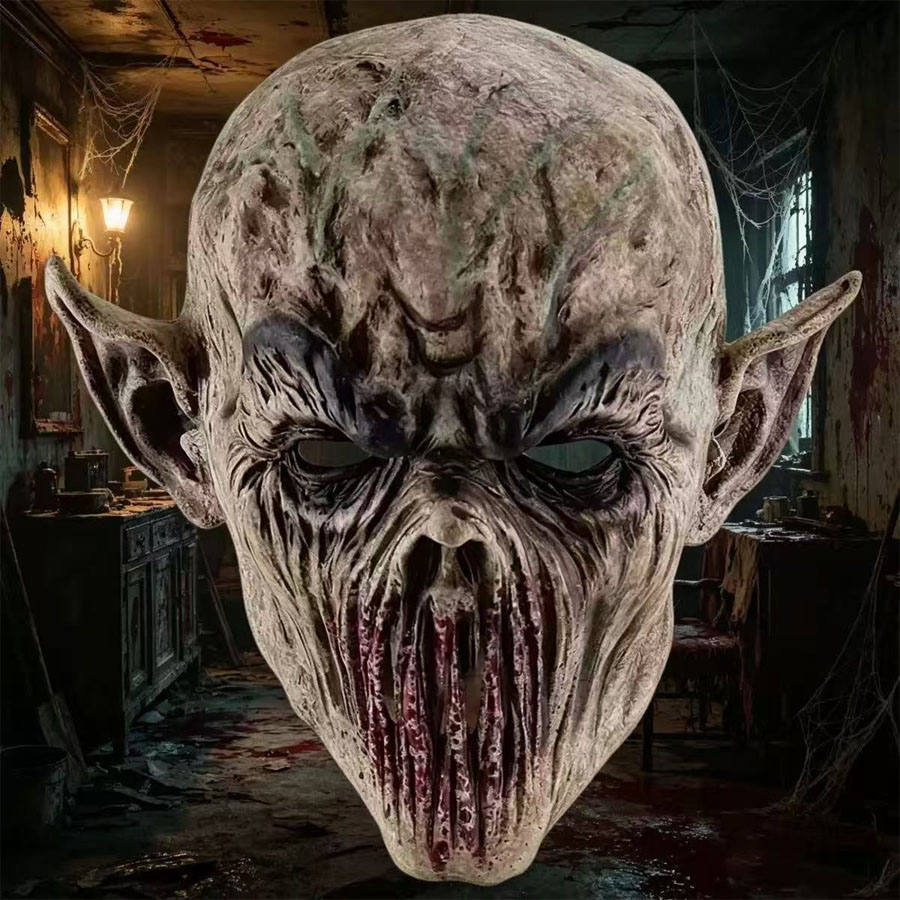 Topeng Monster Menyeramkan Hal - Latex Alien Mask Realistic ulasan dan harga