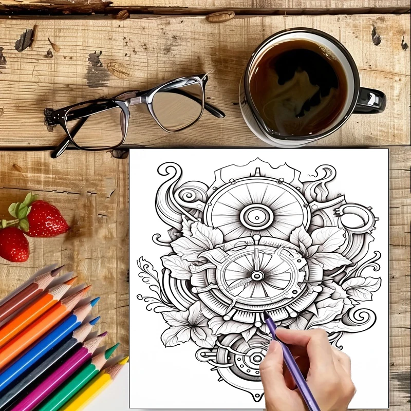 Buku Mewarnai Bunga Steampunk  - Party Supplies ulasan dan harga