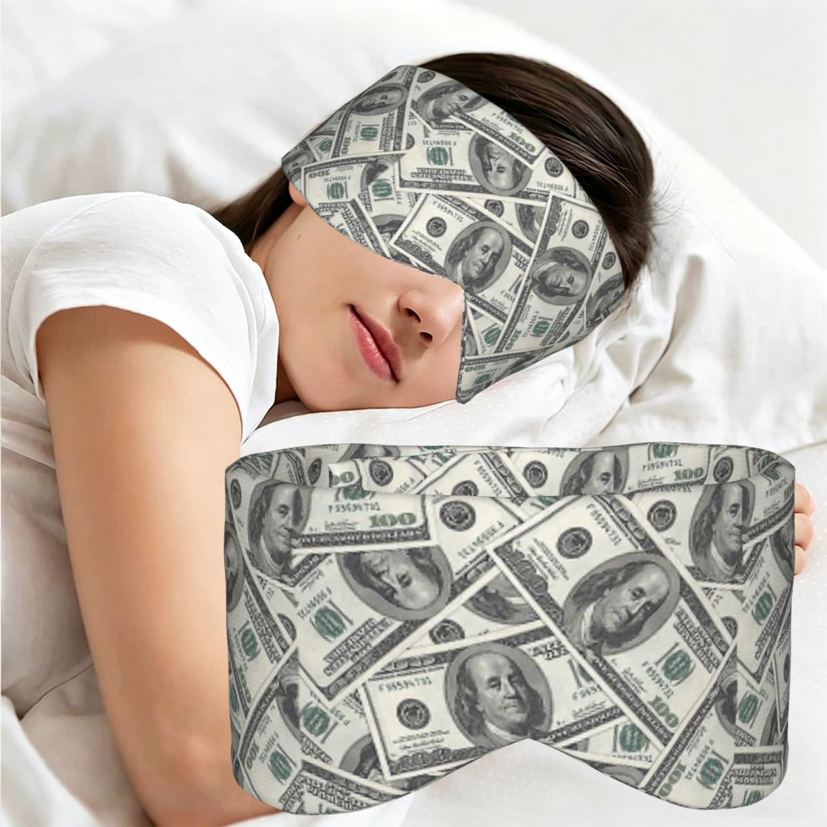 Penutup Mata Tidur Motif Uang  - Novelty Gifts ulasan dan harga