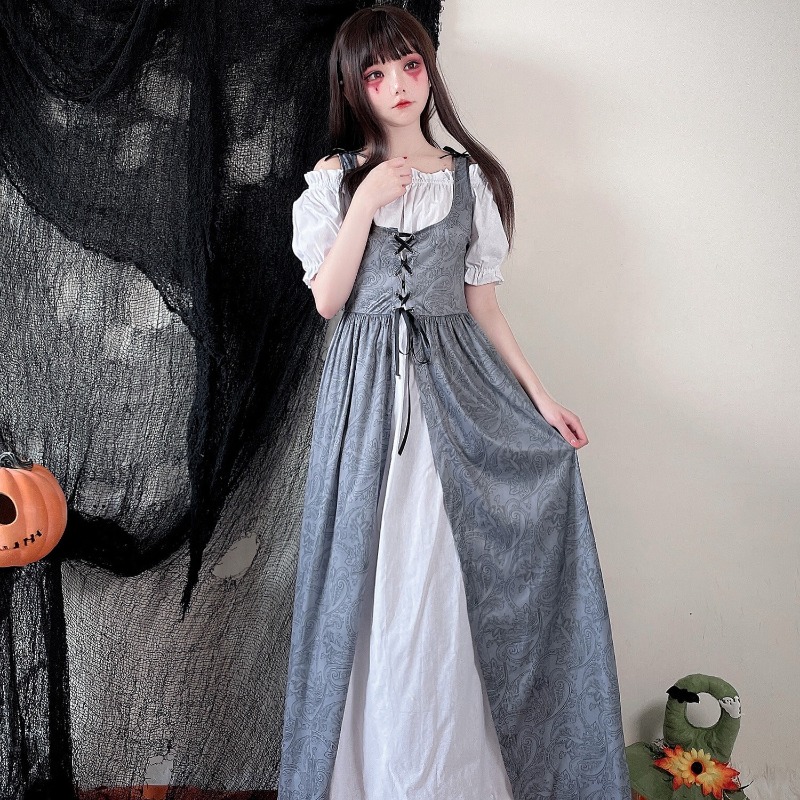 Gaun Panjang Model Terbuka di  - Medieval Renaissance Dress Women ulasan dan harga