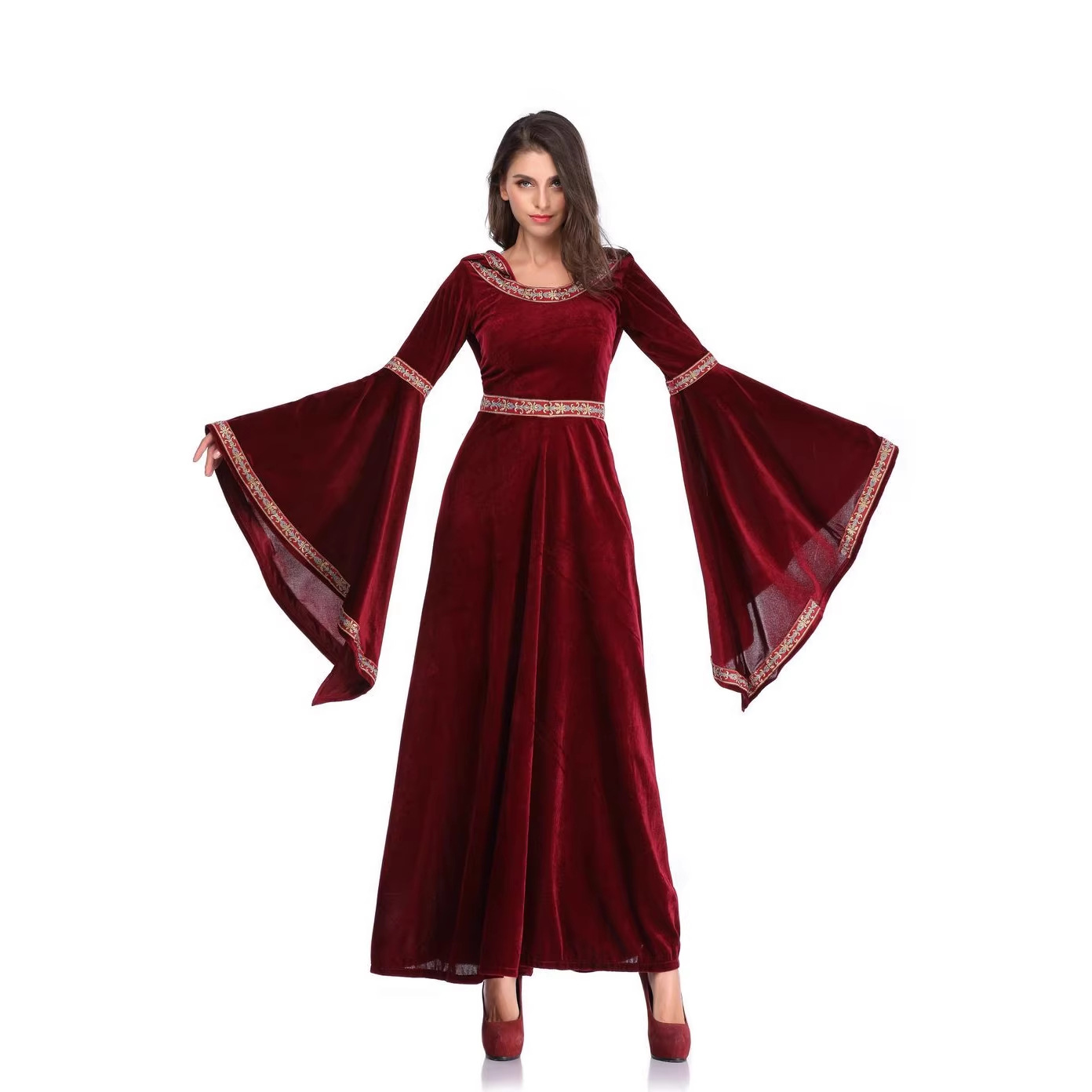 Gaun bergaya abad pertengahan  - Medieval Renaissance Dress Women ulasan dan harga