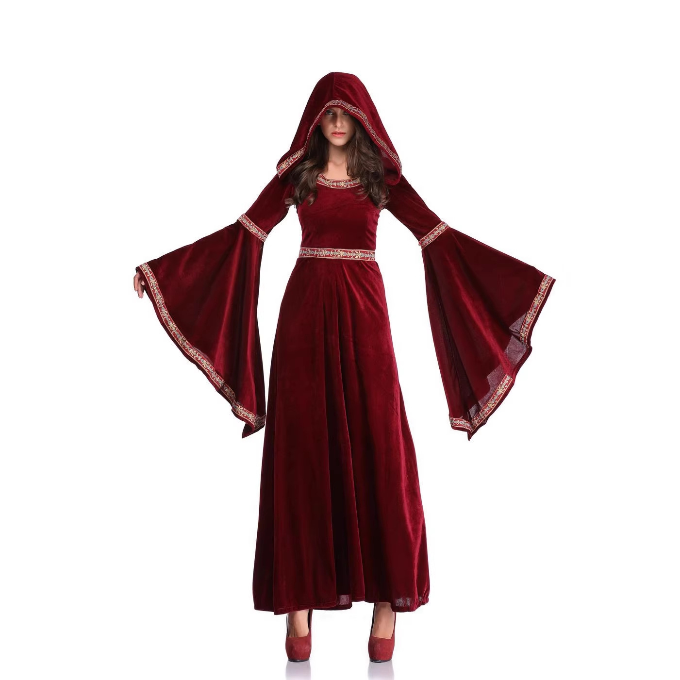 Gaun bergaya abad pertengahan  - Medieval Renaissance Dress Women ulasan dan harga