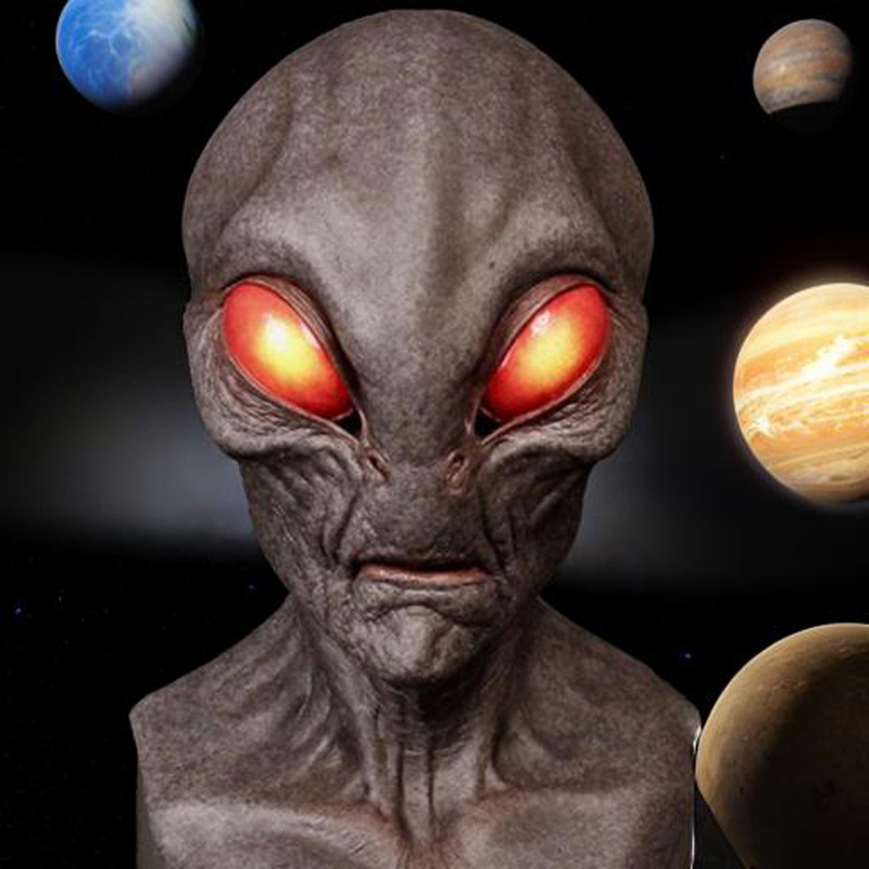 1 buah, Masker Alien - Masker  - Latex Alien Mask Realistic ulasan dan harga