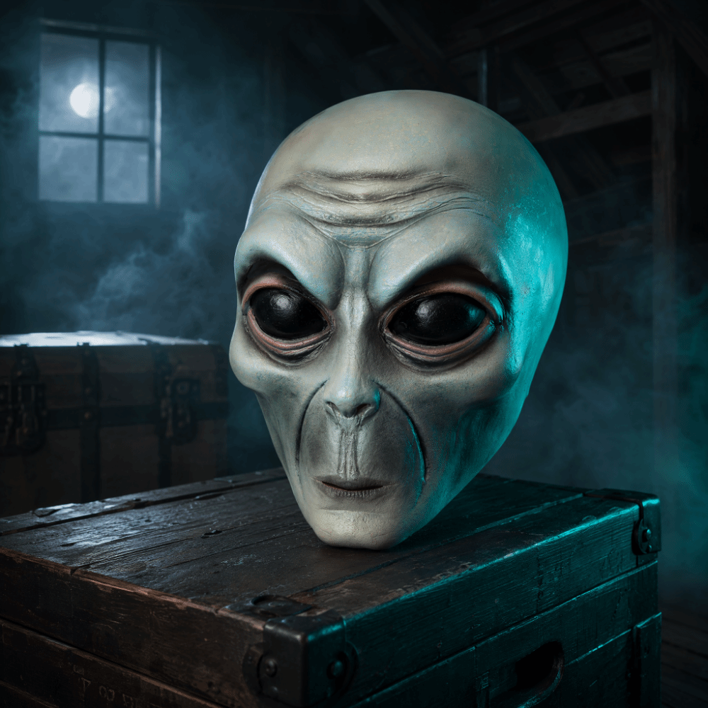 Topeng Alien dari Bahan Lateks - Latex Alien Mask Realistic ulasan dan harga